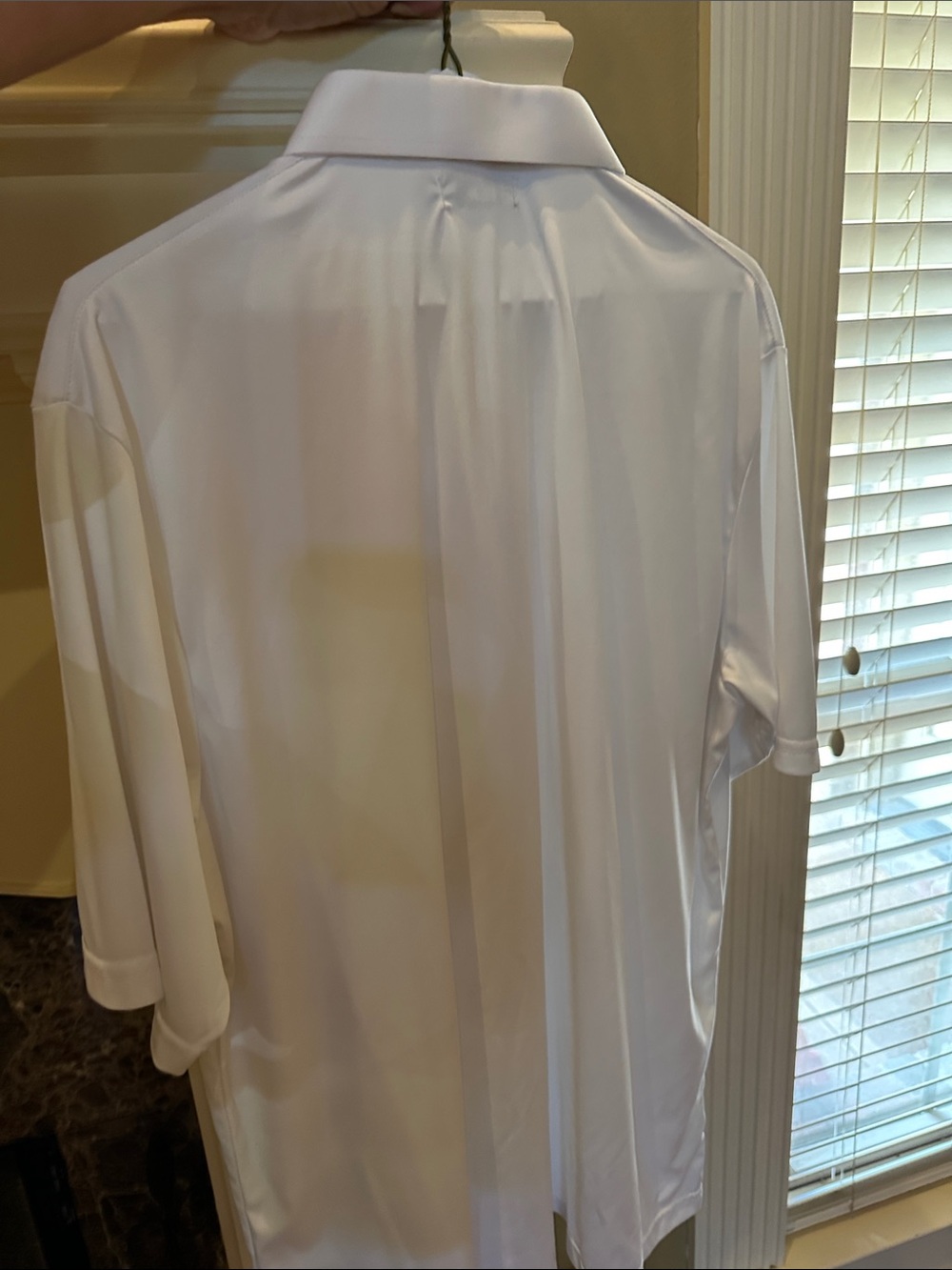 Men's White Short-Sleeve Polo Shirt by - Picture 2 of 3